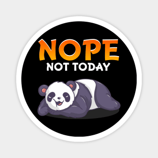 Funny Nope Not Today Cute Napping Panda Pun Magnet